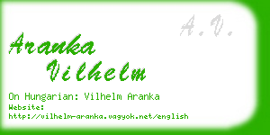 aranka vilhelm business card